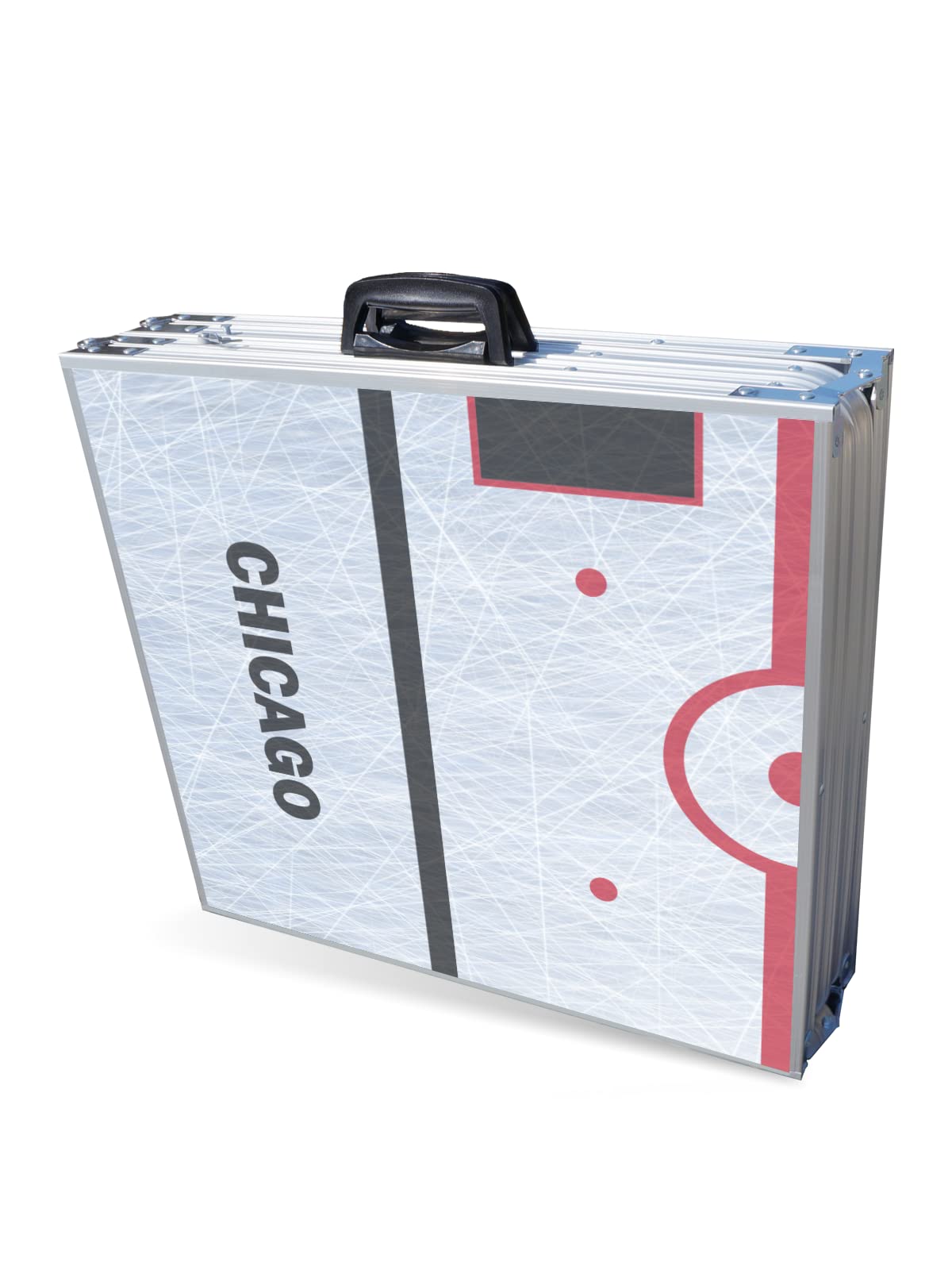 8-Foot Professional Beer Pong Table w/Cup Holes - Chicago Hockey Rink