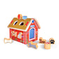 Jack Rabbit Creations Wooden Dog House Shape Sorter - 10 Dog Shapes, Montessori Sorting & Matching - FSC Wood, Non-Toxic - Fine Motor Toy, Birthday