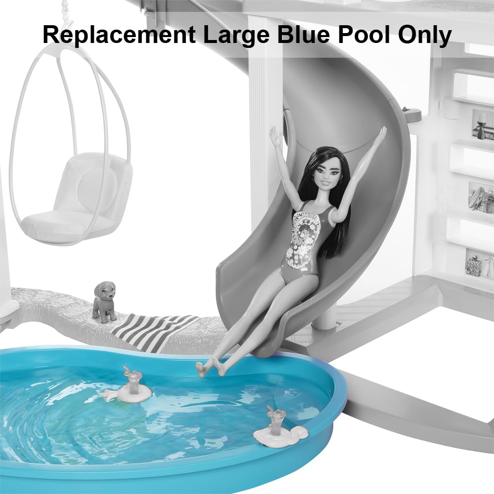 Replacement Part for Barbie Doll Dreamhouse Doll House Playset HMX10 - Replacement Large Blue Pool