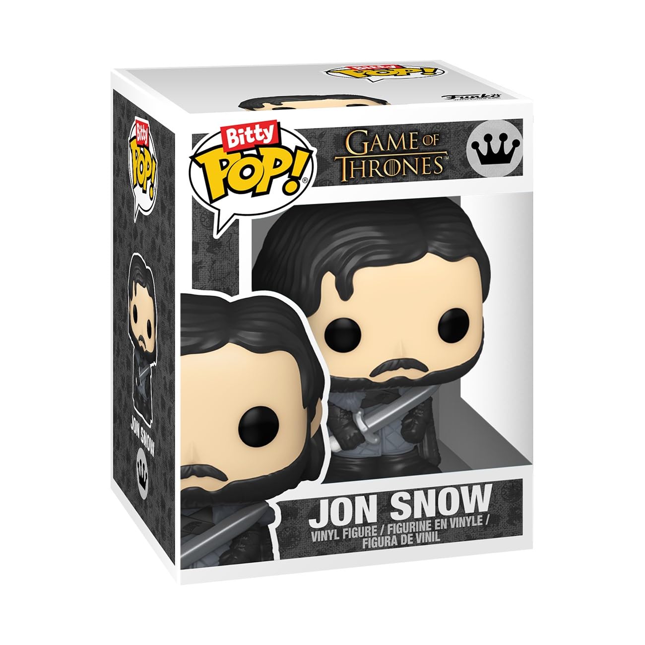 Funko Pop Bitty: Game of Thrones - Jon Snow, Ghost, White Walker, & Mystery Chase Figure - (Styles May Vary) and A Surprise Mystery Mini Figure - 0.9
