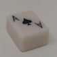 THY COLLECTIBLES Mahjong Tiles Poker Rummy Game Set 120 White Poker Tiles