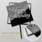 Apluselection 6 Pcs Black Happy Birthday Cake Toppers, 5" x 6.5" Acrylic Cake Decoration for Birthday Party