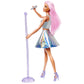 Barbie Pop Star Doll Dressed in Iridescent Skirt with Microphone and Pink Hair, Gift for 3 to 7 Year Olds