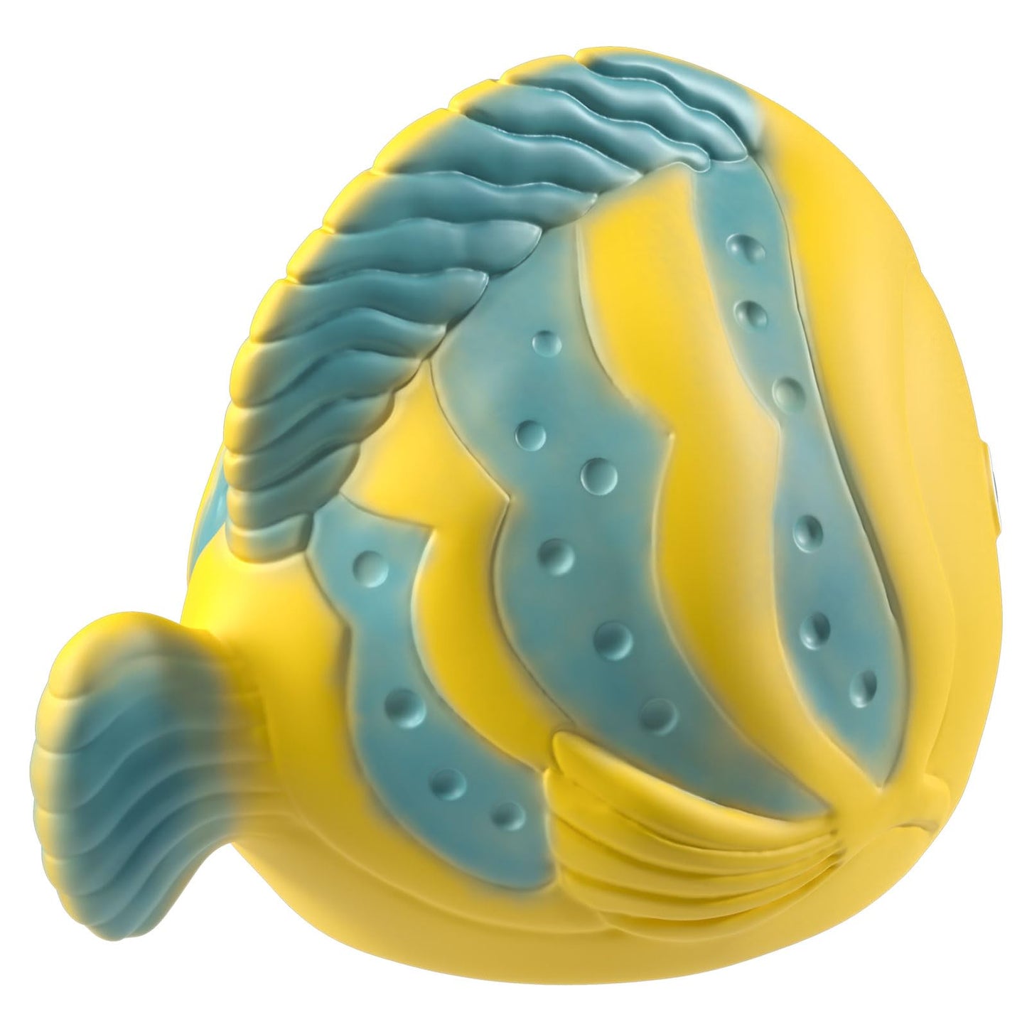 CaaOcho Pure Natural Rubber Bath Toy - La The Butterfly Fish Baby Toy - Hole Free Bath Toys, BPA Free Bath Toys for Infants, Without Holes Sealed