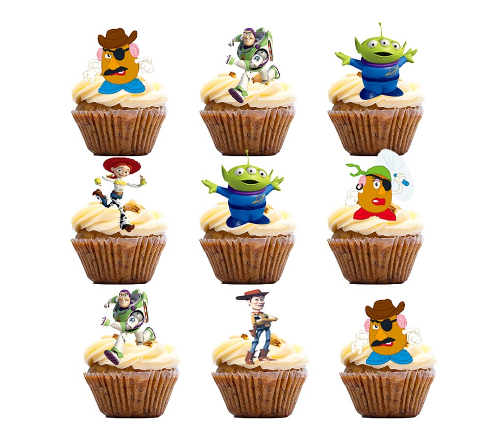 ZGYDNM 24pcs toy kids story Cake Toppers Cupcake Toppers Cake Decorations,toy kids story Birthday Party Supplies Decorations (13)