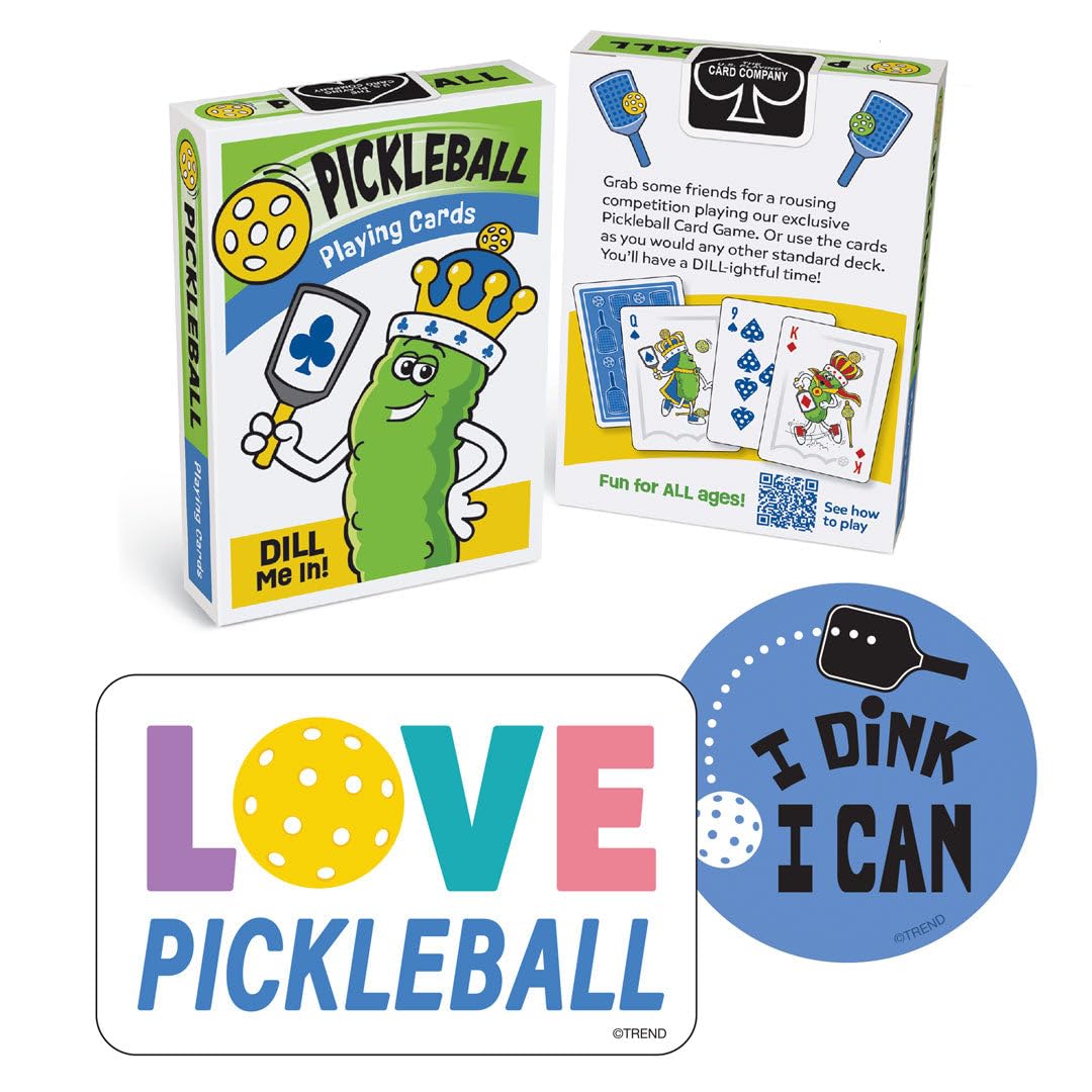 TREND Pickleball Collection Playing Cards & Stickers Set