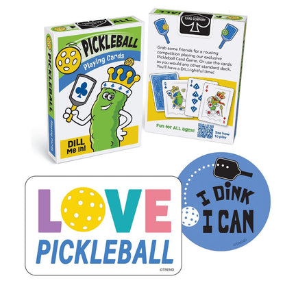 TREND Pickleball Collection Playing Cards & Stickers Set