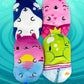 Cats vs Pickles - Swimmy - Key West Kitty, Finely, Willy, & Walter - 4-Pack - 4" Cute Cuddly Collectible Bean Plush Toy - are You Team Cat or Team