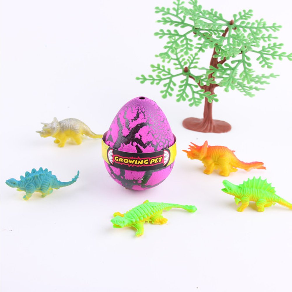 YKLWORLD Hatching Dinosaur Eggs, Set of 12 Pcs Crack Colorful Grow Dino Egg That Hatch in Water Growing Pet Birthday Easter Party Favors Gifts