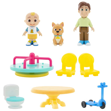 CoComelon Deluxe Pop n' Play House - Transforming Playset - Features JJ, JJ’s Dad, Bingo The Puppy, and Home Accessories - Toys for Kids, Toddlers