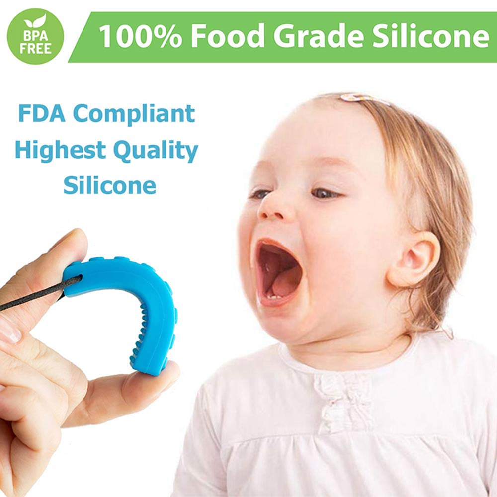 Chew Necklace, Sensory Chew Necklace Bundle for Kids with Chewing, ADHD, Autism, Biting Needs, Oral Motor Chewy, Silicone Necklace Made from Food