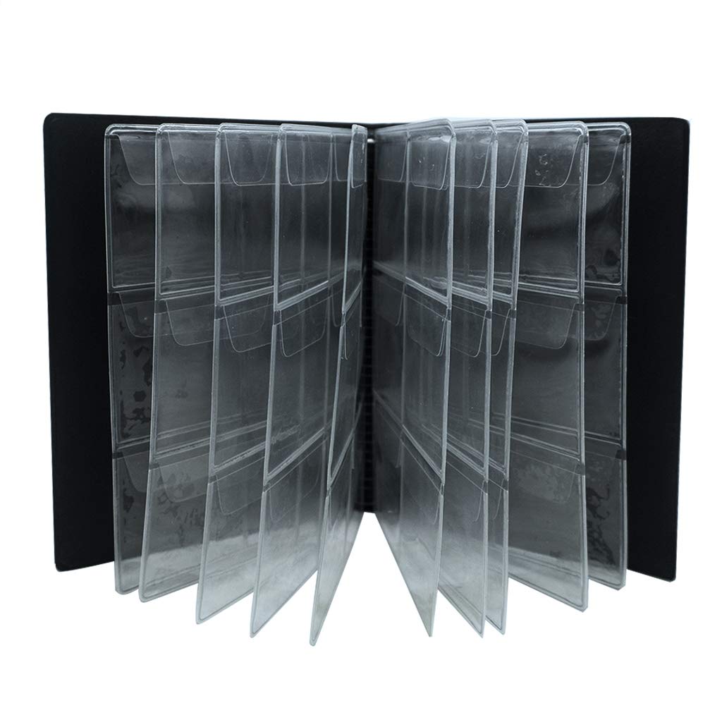 Coin Collection Album 60 Pockets - 4.5x4.5cm/1.8x1.8 inch Coin Holder Book Coin Storage Album Money Penny Pocket for Collectors Black CS0106BK