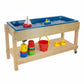 GREENGUARD Gold Certified Sand and Water Activity Table for Kids, Birch Plywood Classroom Sensory Play Table with Plastic Tub, Locking Casters