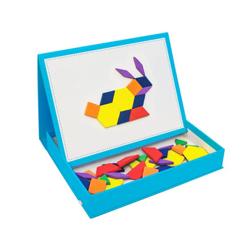 Junior Learning Rainbow Pattern Blocks, Magnetic, Assorted Colors, 100 Pieces