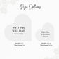Personalized Wedding Heart Acrylic Block Mr & Mrs Cake Topper, Custom Wedding Keepsake Bride & Groom