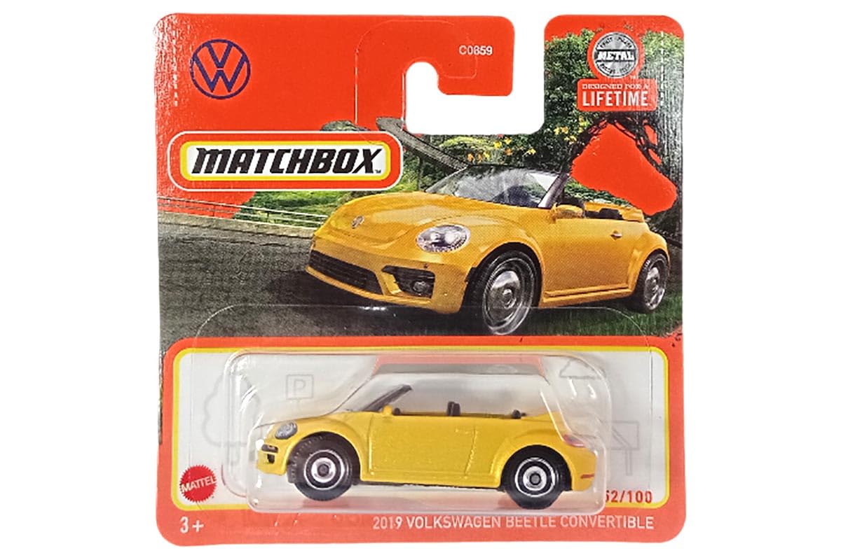 Kauf und Spar Matchbox 2024 Volkswagen Beetle Convertible Metalflake Yellow 52/100