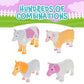 POPULAR PLAYTHINGS Magnetic Animals for Toddlers 1-3, Mix or Match Animal Toys, Set of 4 Gift for Kids - Pastel Farm Animals