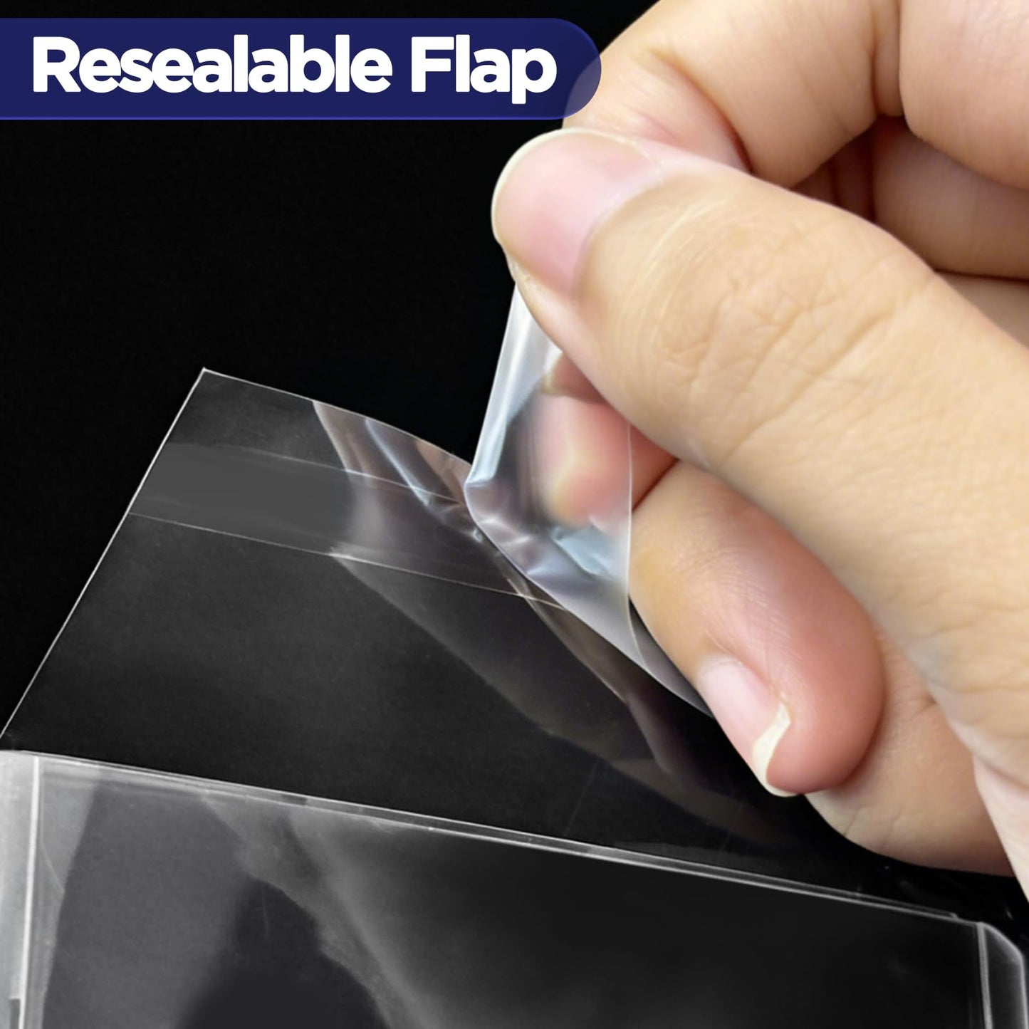 Top Loader Sleeves, Bulk 100/200 / 400 PCS Penny Sleeves for Top Loaders, Resealable Team Bags for 35-75PT Rigid Trading Card Protection, Durable