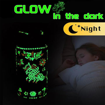 Bemetu Glow in the Dark Decorate Your Own Water Bottle Kits for Girls Age 4 5 6 7 8 9 10, Unicorn Diamond Painting Crafts Stickers, Fun Arts