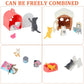 Beupy Cat Figures Playset Toy 40 Pack Pet Pretend Play Toys Realistic Cat Figurines Toys Plastic Cat Care Role Play Educational Learning Playset Home