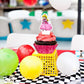 25Pcs Princess Peach Cake Decorations with 24pcs Cupcake Toppers, 1pcs Cake Topper for Kids Birthday Party Supplies