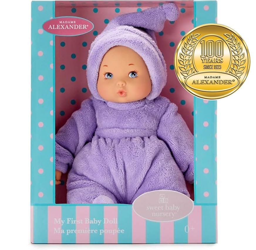 Madame Alexander 12-Inch My First Baby Doll, Lavender, Light Skin Tone