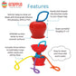Grapple, the Baby Suction Cup Toy Holder for High Chair, Stroller and Teething Toys for Babies 6-12 Months. One of Your Baby Must Haves!