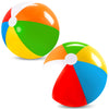 JOYIN 2-Pack 20" Beach Balls - Pool Toys Large Inflatable Beach Ball Swimming Pool Water Games, Classic Rainbow Color Beachball Luau Birthday
