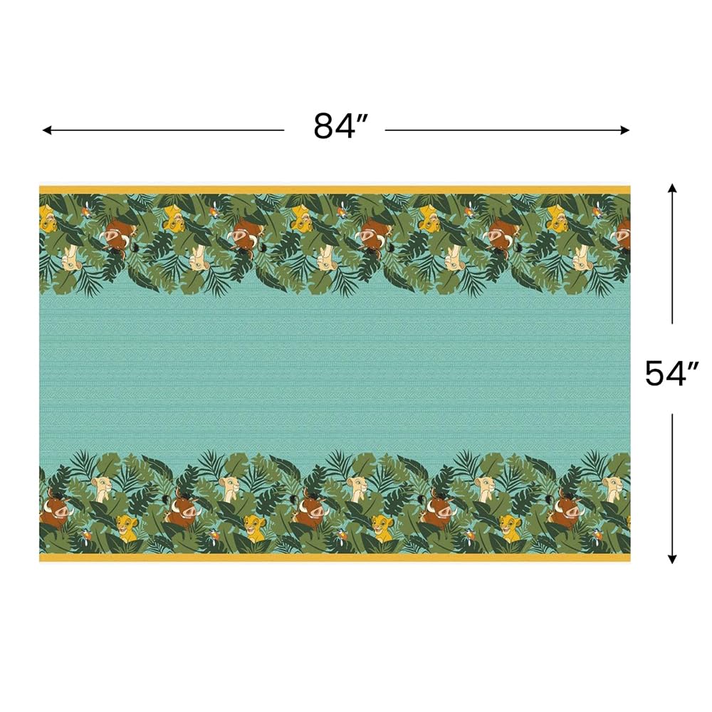 Disney Lion King Rectangular Plastic Table Cover 54" x 84" 1 Pc