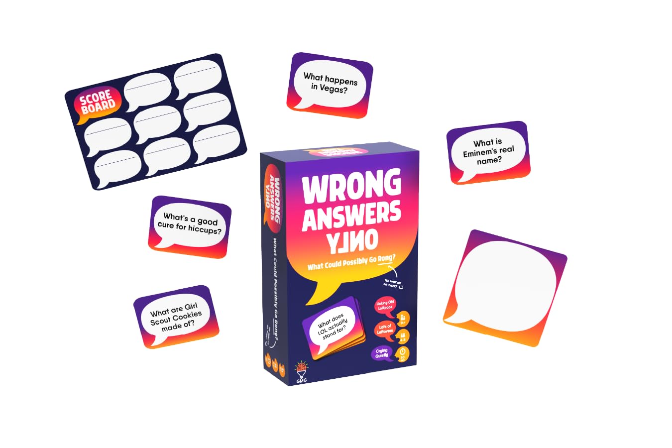 Gray Matters Games Wrong Answers Only: The Ultimate Adult Party Game - A Fun, Competitive Group Guessing Game for 8 Players, Ages 14 and Up - Perfect