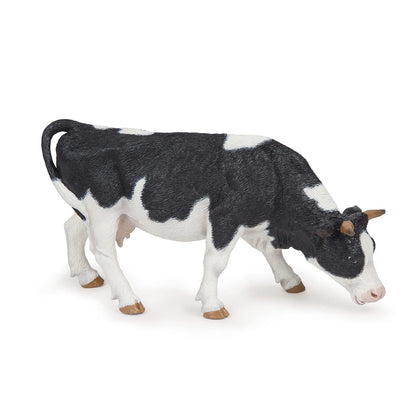 Papo "Grazing Black & White Cow Figure
