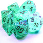 dICE Borealis Light Green/Gold Luminary Polyhedral 7-Die Set (27575)