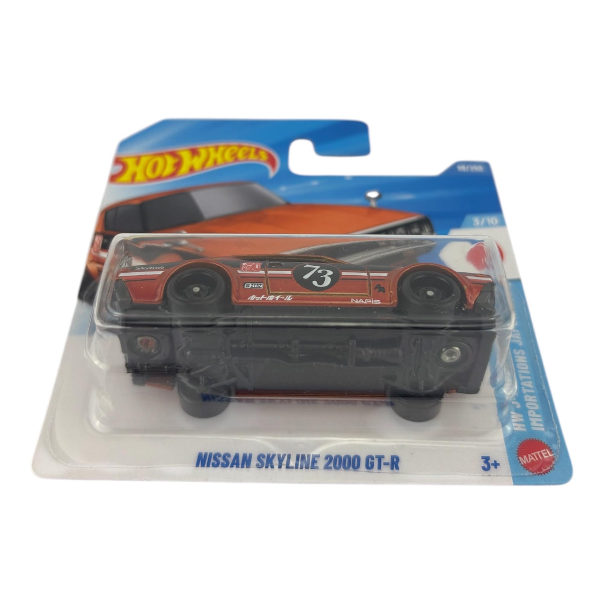 Hot Wheels Nissan Skyline 2000 GT-R [Orange] J-Imports 3/10, 88/250, 1:64 Scale Diecast Toy Vehicle