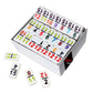 OMURA Games | Double15 Pro Size Dominoes Set | Tile: White with Color Numeral