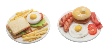 ThaiHonest Mixed Set 2 Dollhouse Miniature Pancake and Sandwich, Dollhouse Collectibles