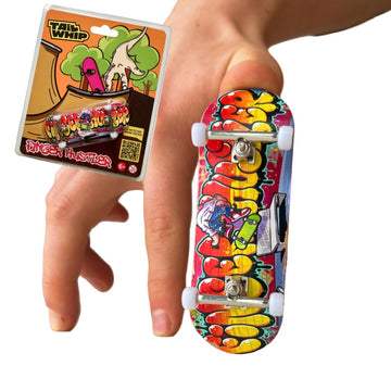 TAILWHIP Fingerboard pro Wood 32/34 mm pro Truck Lock Nuts, Bearing Wheel (Graffiti 33 mm)
