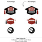 Big Dot of Happiness Grad Football - 2026 Graduation Party Centerpiece Sticks - Table Toppers - Set of 15