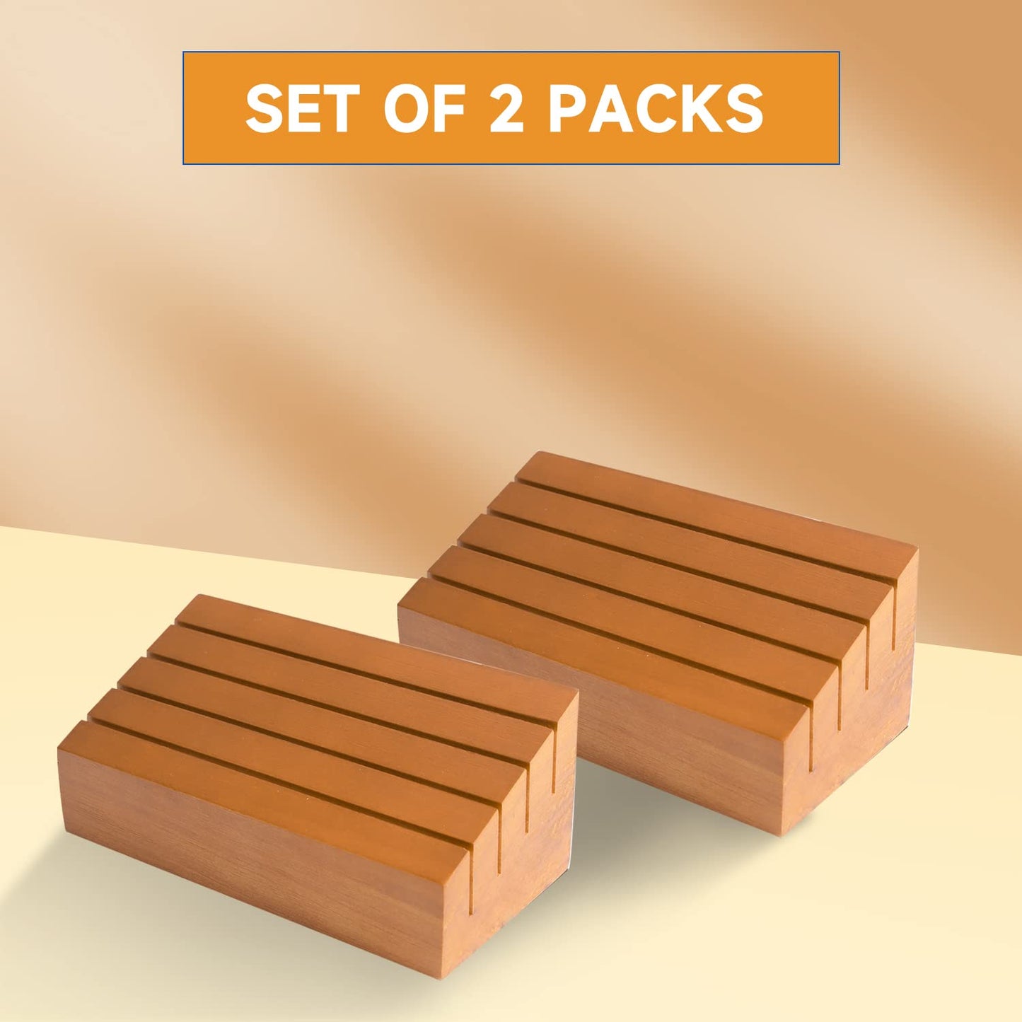 GSE Games & Sports Expert Wooden Playing Card Holders Tray Racks Organizer Set for Seniors Adults, Card Tray Racks for Bridge Canasta UNO Card Playing