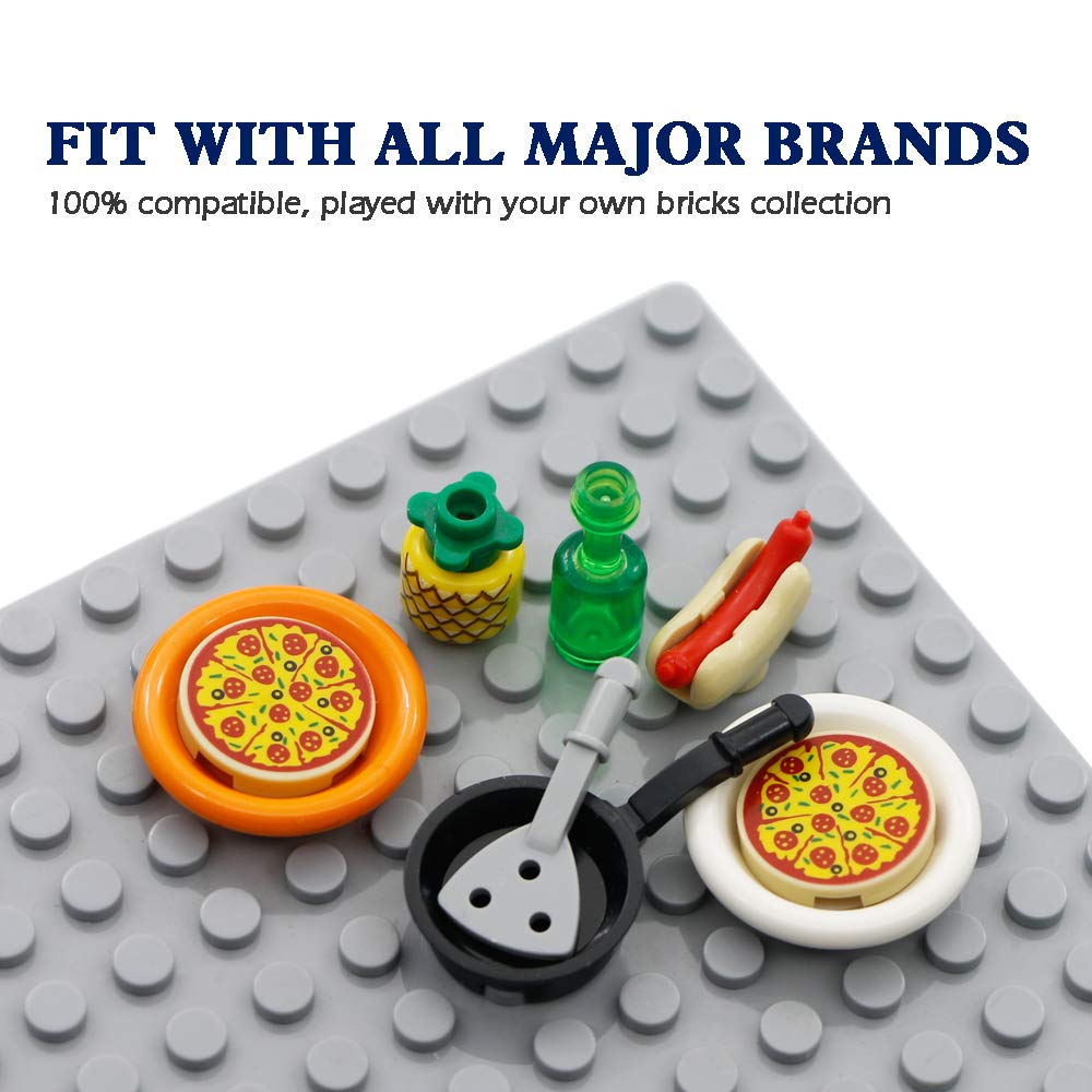 City Food Accessories - Building Block Friends Animals Bricks, People House Kitchen Farm Restaurant MOC Pieces Parts, Classic Party Favors Toys