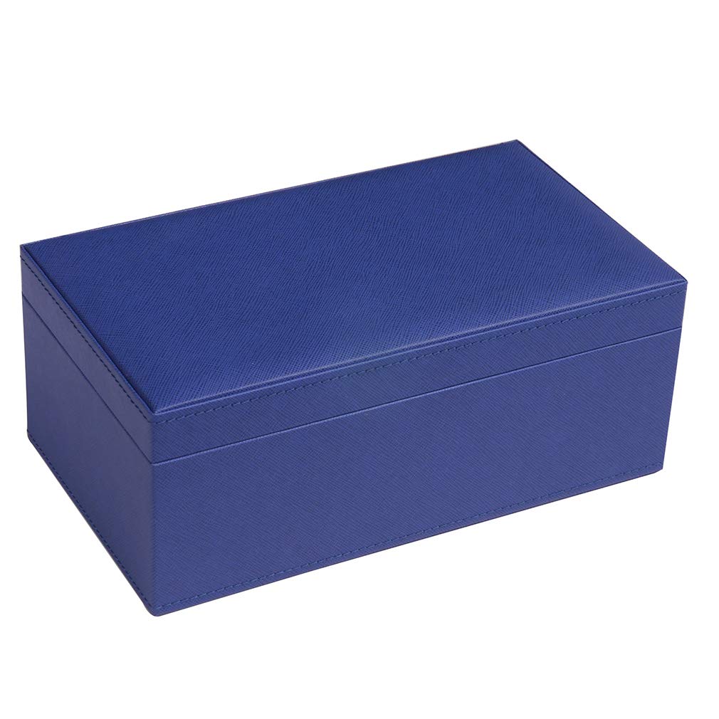 Silverman & Co. Double 9 Large Black Domino Set - Blue Case