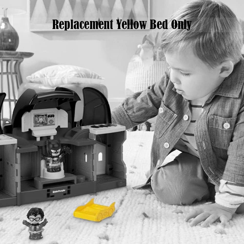 Fisher-Price Replacement Part Little People Inspired by DC Super-Friends Batcave Playset GMJ16 - Replacement Yellow Bed
