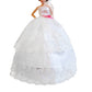Peregrine Romantic Silver White Ball Gown Strapless White Vine Floral Print Dress for 11.5 inches Dolls