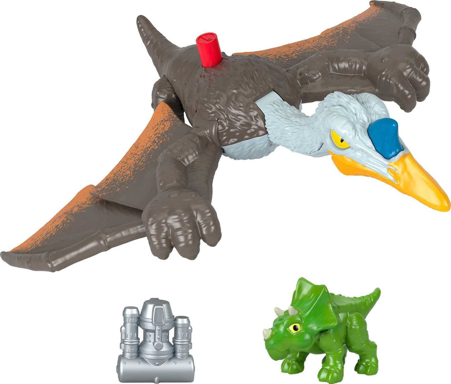 Fisher-Price Imaginext Jurassic World Dinosaur Toy Soaring Quetzal Figure Set for Pretend Play Preschool Kids Ages 3+ Years