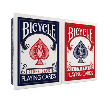 Bicycle Rider Back Playing Cards, Standard Poker Size Deck of Cards, Red & Blue (2 Pack), Classic Cards for Poker, Blackjack, Family Game Night & Card