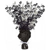 Unique Party 56498 - Glitz Black 100th Birthday Balloon Weight Centrepiece