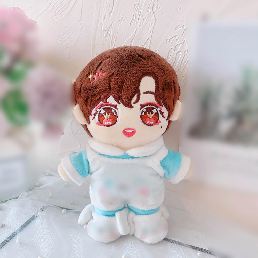 niannyyhouse Doll Dressup 7.8in/20cm Plush Doll Clothes Blue Dog Suit Stuffed Figures Toys Accessories