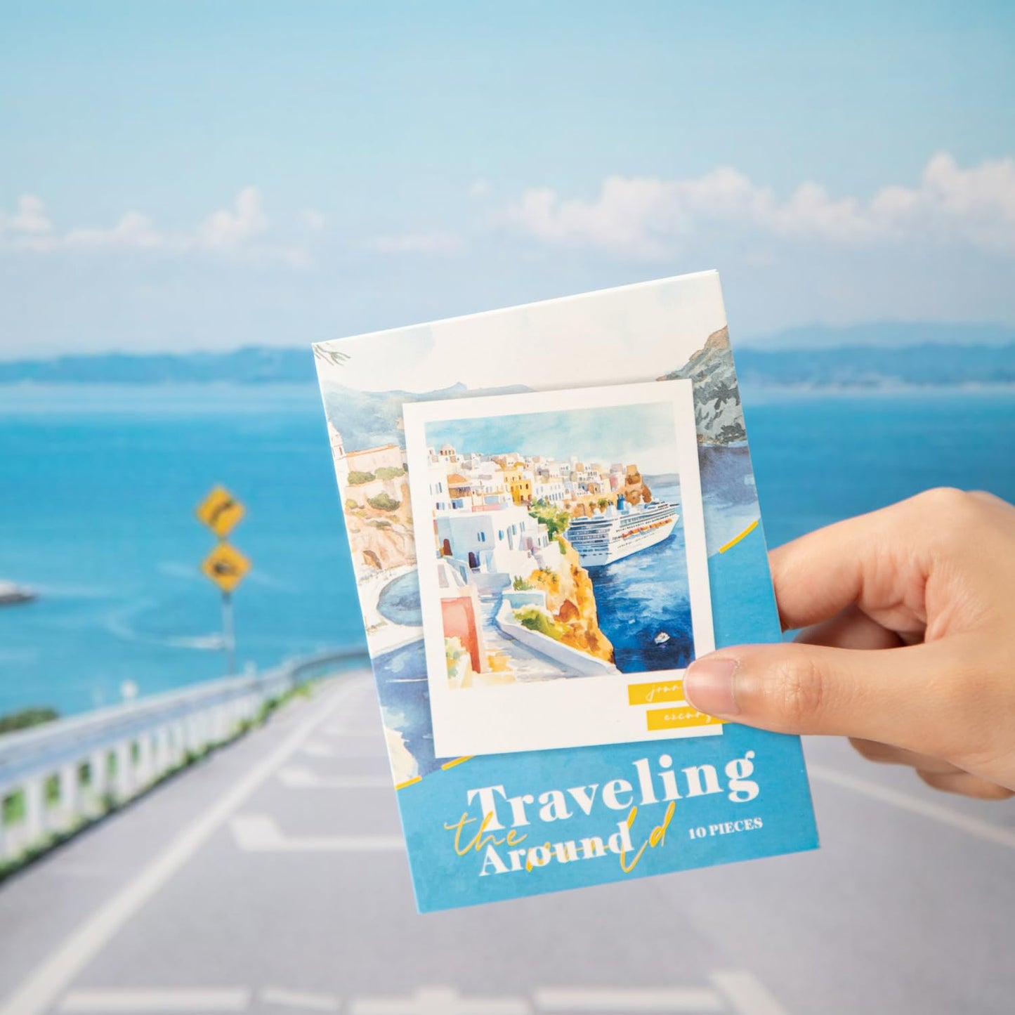 AuriicLeaf Travel Scenery PET Sticker Set, 60PCS Large Landscape Scrapbook Supplies for Journaling, DIY Crafts and Planner