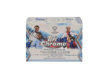 2024/25 Topps Chrome UEFA Women's Champions League Soccer Blaster Trading Card 7-Pack Blaster Box (3 Mini Diamond Refractor Parallels Per Box!)