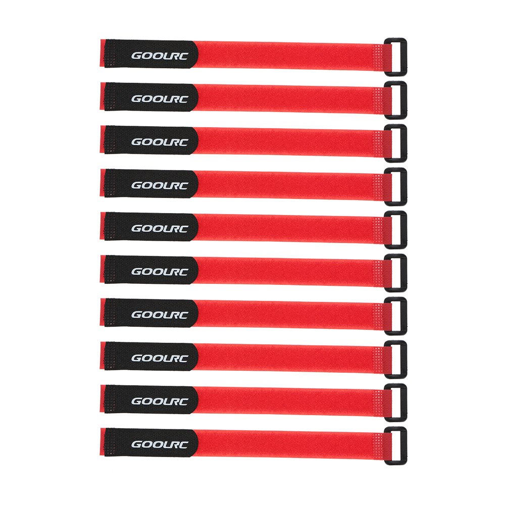 GoolRC 10Pcs Strong RC Battery Antiskid Straps Battery Bands 285mm for RC Drone Helicopter and RC Car