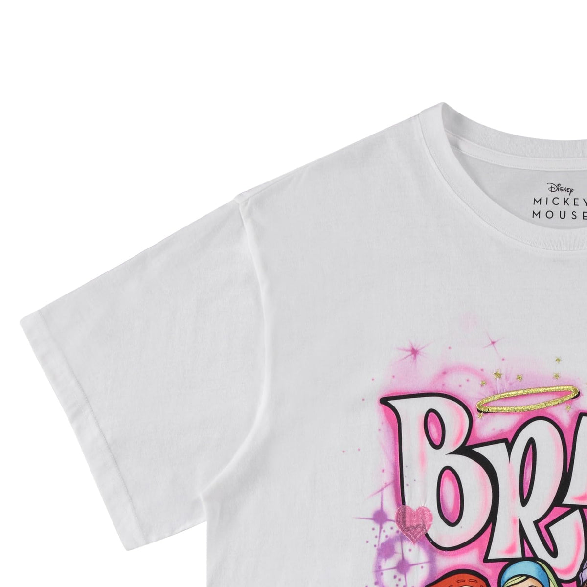 Bratz Ladies Original Dolls Shirt - Yasmin, Cloe, Jade, and Sasha 1990's Vintage Throwback Graphic T-Shirt (White Embroidered, Large)